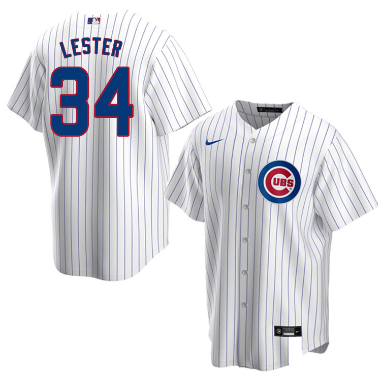 Nike Men #34 Jon Lester Chicago Cubs Baseball Jerseys Sale-White